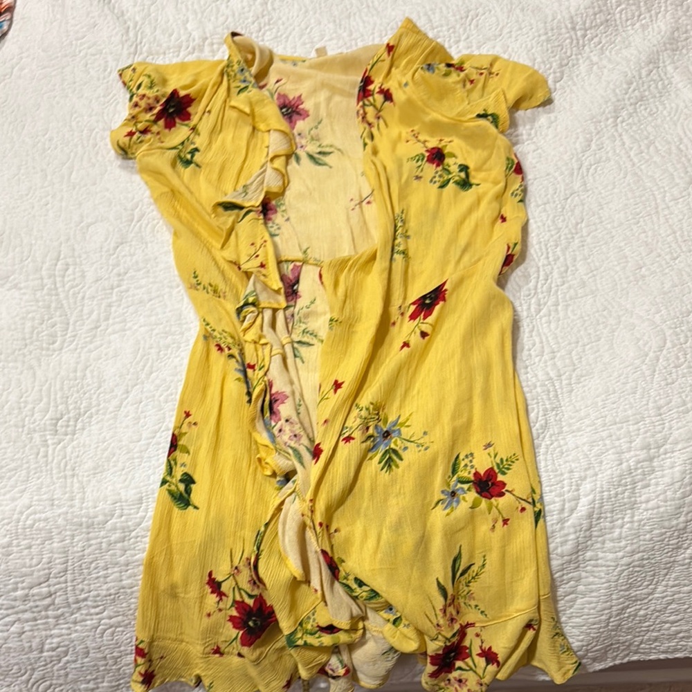 La Hearts Yellow Floral Dress